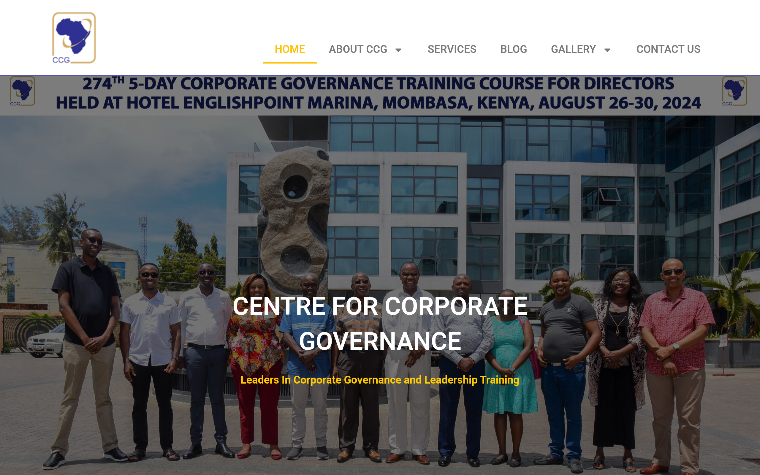 CCG website screenshot
