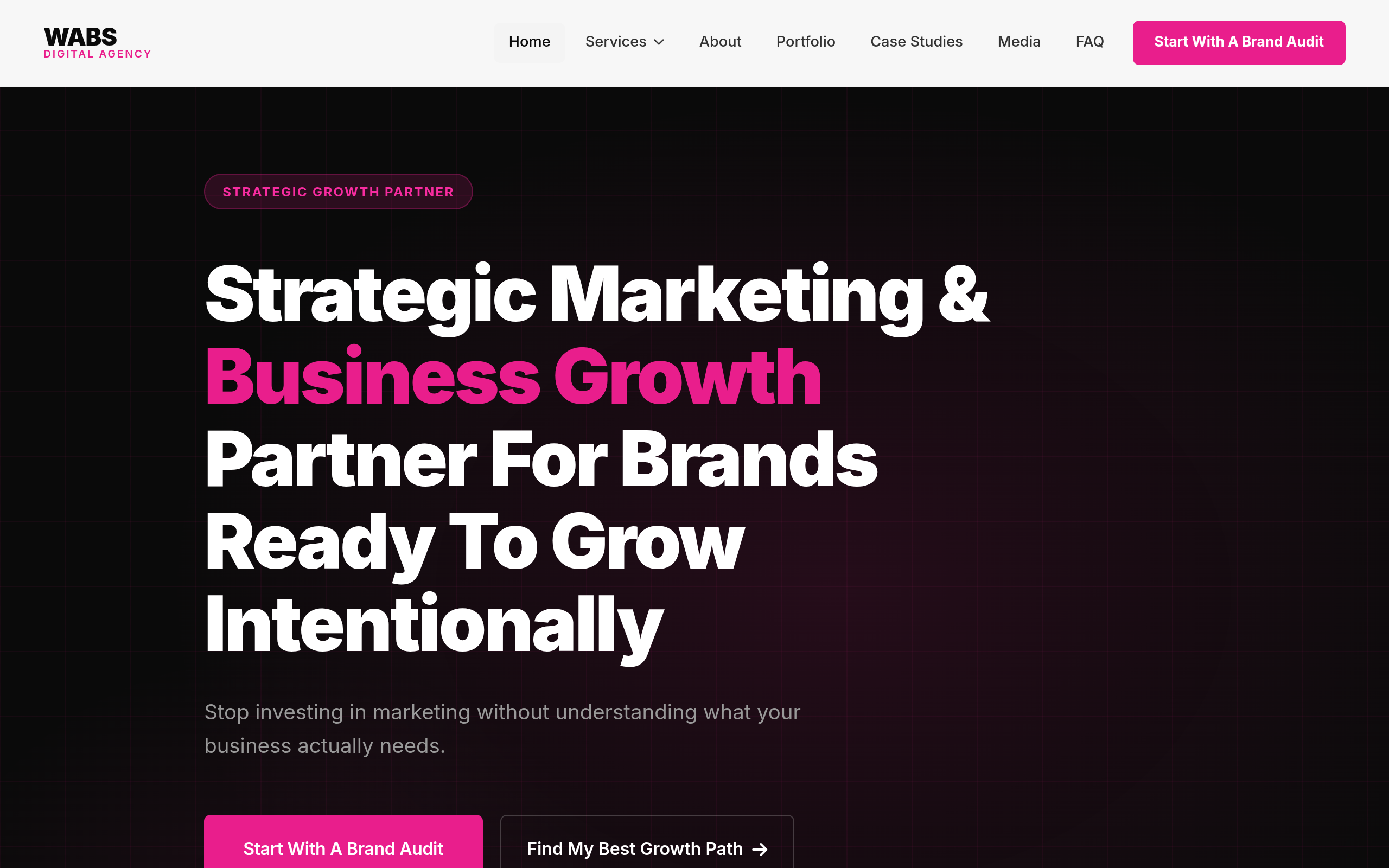 WABS Digital Agency website screenshot